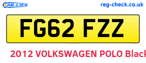 FG62FZZ are the vehicle registration plates.