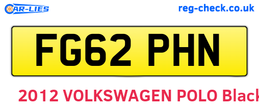 FG62PHN are the vehicle registration plates.