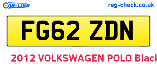 FG62ZDN are the vehicle registration plates.