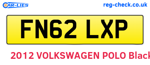 FN62LXP are the vehicle registration plates.