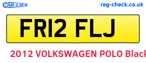 FR12FLJ are the vehicle registration plates.