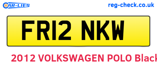 FR12NKW are the vehicle registration plates.