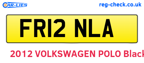 FR12NLA are the vehicle registration plates.