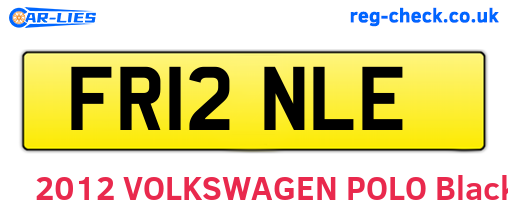 FR12NLE are the vehicle registration plates.