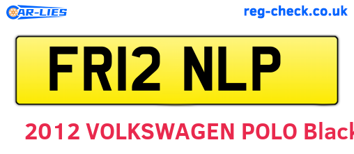 FR12NLP are the vehicle registration plates.