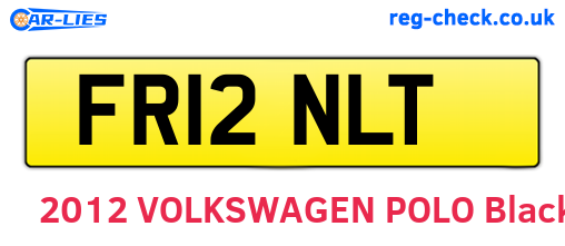 FR12NLT are the vehicle registration plates.