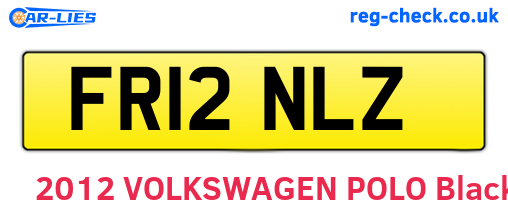 FR12NLZ are the vehicle registration plates.