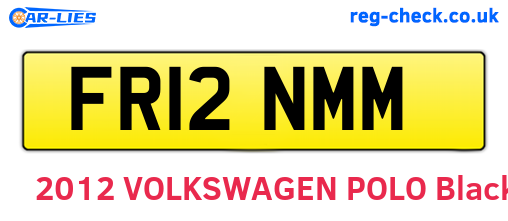 FR12NMM are the vehicle registration plates.