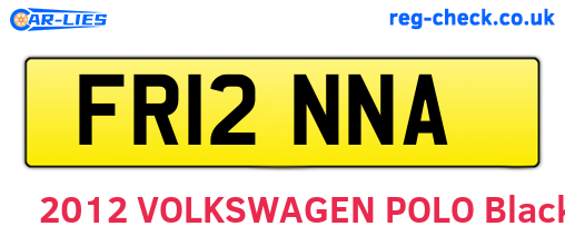 FR12NNA are the vehicle registration plates.