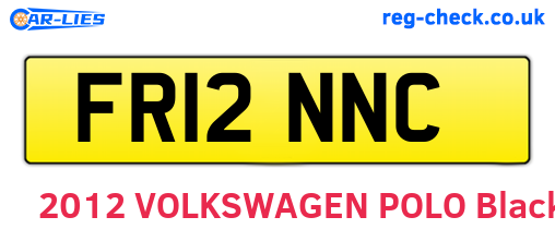 FR12NNC are the vehicle registration plates.