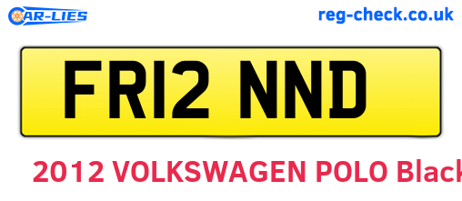 FR12NND are the vehicle registration plates.