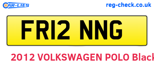 FR12NNG are the vehicle registration plates.