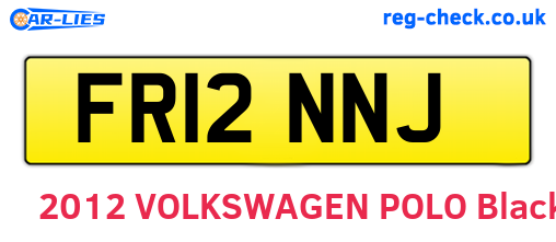FR12NNJ are the vehicle registration plates.