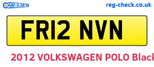 FR12NVN are the vehicle registration plates.