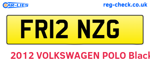 FR12NZG are the vehicle registration plates.