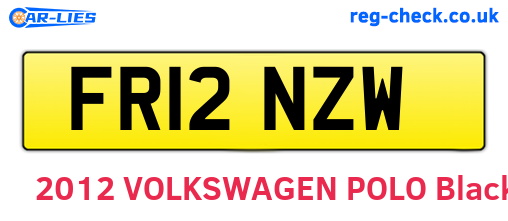 FR12NZW are the vehicle registration plates.