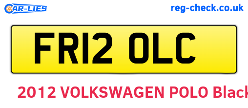 FR12OLC are the vehicle registration plates.