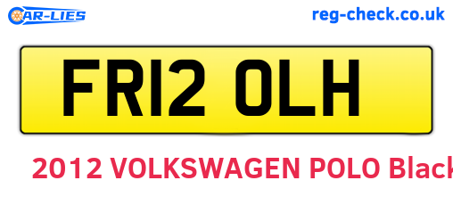 FR12OLH are the vehicle registration plates.