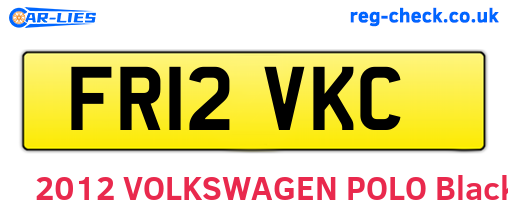 FR12VKC are the vehicle registration plates.