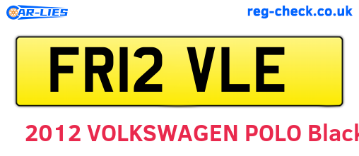FR12VLE are the vehicle registration plates.