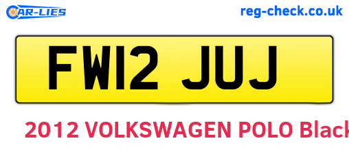 FW12JUJ are the vehicle registration plates.