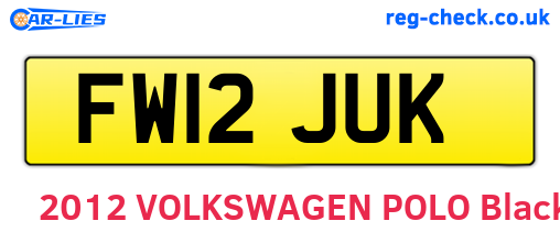 FW12JUK are the vehicle registration plates.