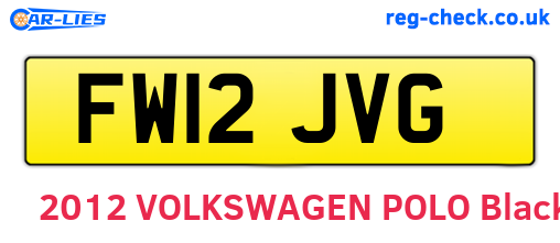 FW12JVG are the vehicle registration plates.