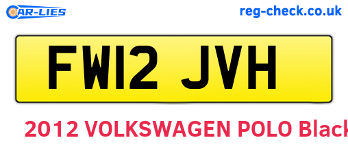 FW12JVH are the vehicle registration plates.