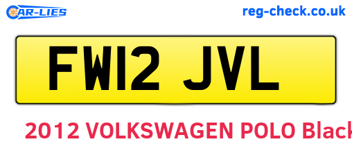 FW12JVL are the vehicle registration plates.