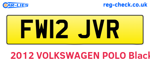 FW12JVR are the vehicle registration plates.