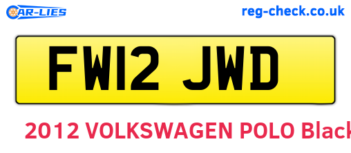 FW12JWD are the vehicle registration plates.
