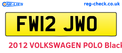 FW12JWO are the vehicle registration plates.