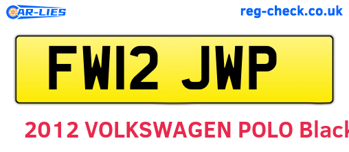 FW12JWP are the vehicle registration plates.