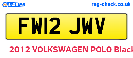 FW12JWV are the vehicle registration plates.