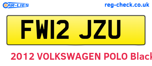 FW12JZU are the vehicle registration plates.