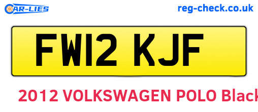 FW12KJF are the vehicle registration plates.