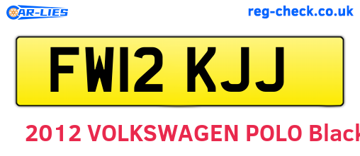 FW12KJJ are the vehicle registration plates.