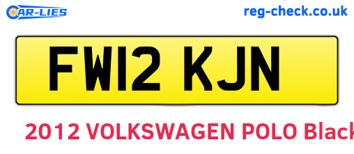 FW12KJN are the vehicle registration plates.