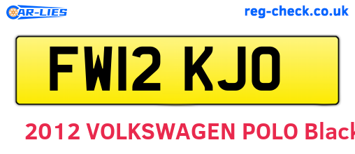 FW12KJO are the vehicle registration plates.