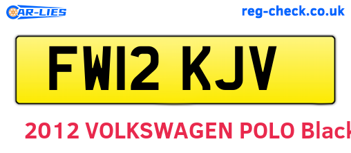 FW12KJV are the vehicle registration plates.