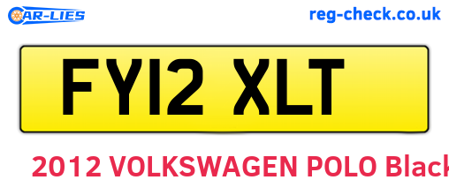 FY12XLT are the vehicle registration plates.