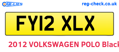 FY12XLX are the vehicle registration plates.