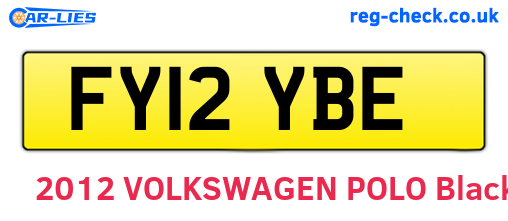 FY12YBE are the vehicle registration plates.