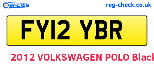 FY12YBR are the vehicle registration plates.
