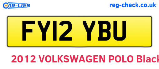 FY12YBU are the vehicle registration plates.