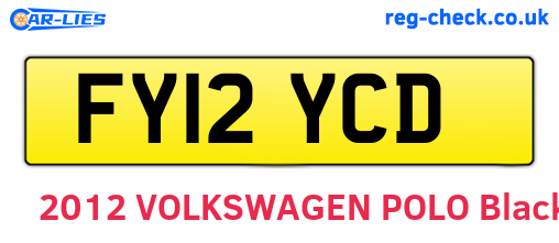 FY12YCD are the vehicle registration plates.