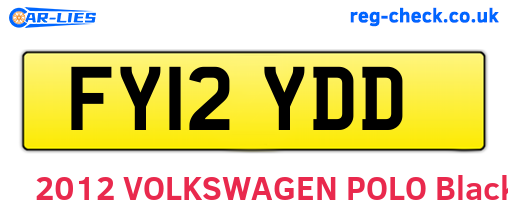 FY12YDD are the vehicle registration plates.