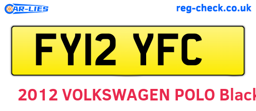 FY12YFC are the vehicle registration plates.