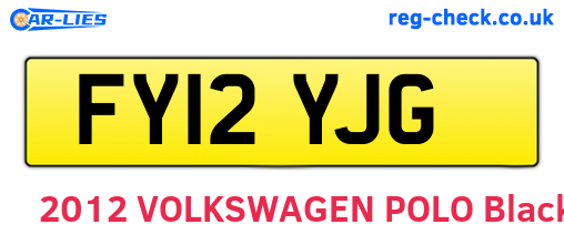 FY12YJG are the vehicle registration plates.
