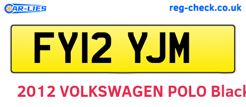 FY12YJM are the vehicle registration plates.
